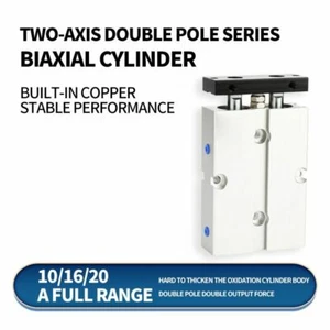 Pneumatic Air Cylinder Double-Rod Small 10-200mm Double-Axis Oxidation Module - Picture 1 of 12
