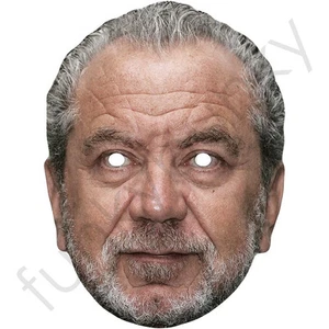 Máscara facial de tarjeta de celebridad Alan Sugar - lista para usar - vestido elegante - Imagen 1 de 2