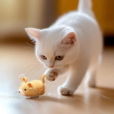 Remote Control Cat Toy Rechargeable Moving Mouse Interactive Toys- F7F7 - Image 1 of 4