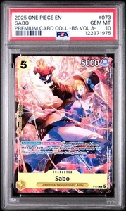 Sabo P-073 - One Piece Premium Card Collection Vol. 3 - PSA 10 - Picture 1 of 2