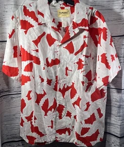 Tamare Hawaii Inseln Hawaiihemd Blumen rot Knopfleiste Made in USA XXL Vintage - Bild 1 von 6