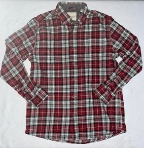 Camisa Franela Original Impermeable De Colección Botón Rojo A Cuadros 💯 Algodón Para Hombre Talla M - Imagen 1 de 8