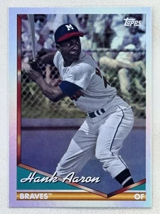 Hank Aaron 2024 Topps Archives 1994 Topps Rainbow Foilboard /199 #296 MLB HOF - Picture 1 of 2