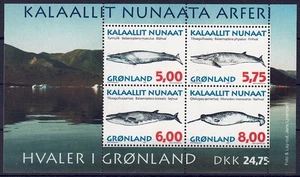 GROENLANDIA 1997 Fauna marina (balene groenlandesi) BF MNH** - Picture 1 of 1