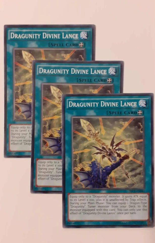 Yu-Gi-Oh! 3 x Dragunity Divine Lance (PLAYSET) Unlimited VLP SECE-EN062 - Image 1 of 1