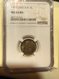1909 P Lincoln Cent Penny 🪙NGC 🔥MS64 BN 🔥 - Picture 1 of 2