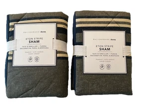 Pottery Barn Dorm Eton Stripe Standard Sham 26" x 20" Grey Multicolor_NEW_T#E - Picture 1 of 5