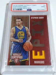 2014 Totally Certified Stephen Curry #PATCH RED /199 Game Jersey - PSA 9 (POP 6) - Picture 1 of 4