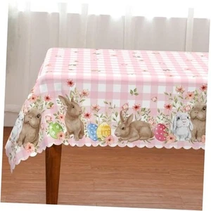 Easter Tablecloth 60 x 84 Inch Rectangle, Easter Decorations for Home Easter - Picture 1 of 7