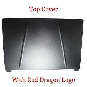 Black Laptop Metal Top Cover With Red Dragon Logo For MSI GP65 3076U1A223HG02 - Picture 1 of 2