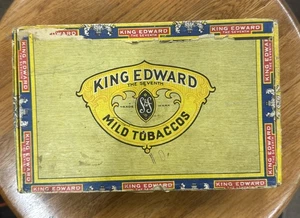 Vintage King Edward The Seventh Mild Tobaccos Cigar Box Imperial 6 Cent Swisher - Picture 1 of 8