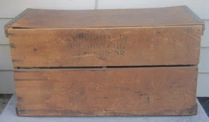 Vintage/Antique WOODEN EGG CRATE Box OREGON EGG PRODUCERS 26" x 12.25" x 13.50" - Picture 1 of 13