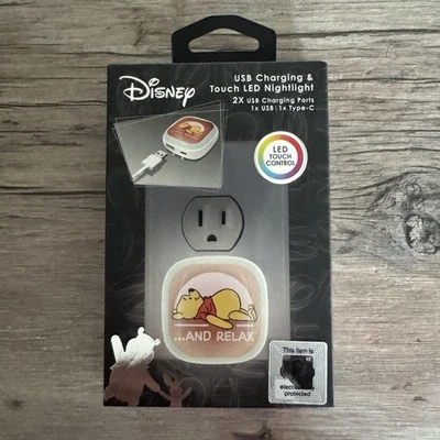 Disney USB Carga y Táctil LED Luz Nocturna Winnie The Pooh Nuevo en Caja Foto 1 de 4