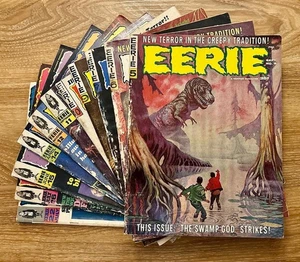Lot (11) LOW-GRADE EERIE Warren HORROR Magazines #5, 6, 7, 9-12, 14-16, 22 - Picture 1 of 8