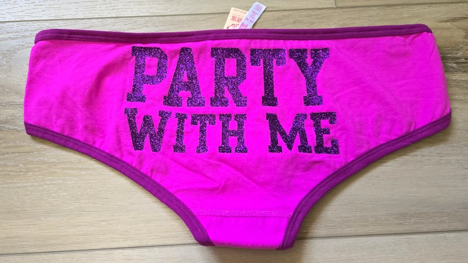 NWT Vintage Victoria's Secret PINK Cotton Graphics Extra Low Hipster Panties M - Image 1 of 3