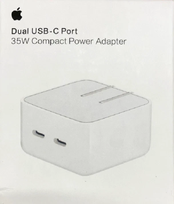 New In Box Apple USB-C Port 35W Dual Compact Power Adapter Model A2571 - Image 1 of 1