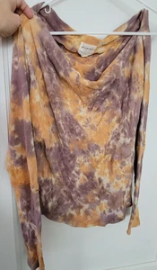 Top térmico Free People We the Free Fuji con hombros descubiertos en tinte talla L - Imagen 1 de 7