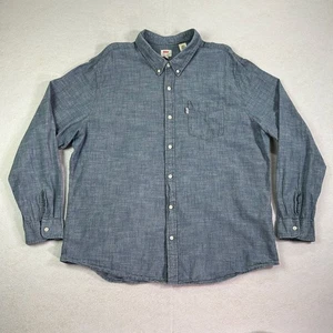 Levis Men's Shirt 3XLT Blue Denim Button Down Long Sleeve Casual Classic - Picture 1 of 11