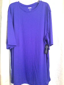 Men's Sz 3xl t-shirt King Size New Ultra Purple Polyester Lightweight NWT 35" lg - Picture 1 of 9