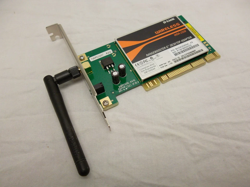 D-Link Rangebooster G Wireless PCI Adapter 108Mbps 2.4GHz 802.11b/g WDA-2320 - Image 1 of 1