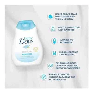 Dove Baby Shampoo Rich Moisture 200 Ml Moisture Tear Free Hypoallergenic 6.7 oz - Picture 1 of 3
