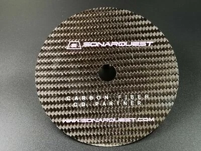 CD Partner HiFi Tuning Mat CD Estabilizador Fibra de Carbono HI-END Sonarquest Abrazadera Foto 1 de 3