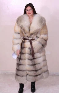 JACKET GOLD FOX FUR COAT FUCHS PELZMANTEL FOURRURE RENARD PELLICCIA VOLPE 狐皮 - Picture 1 of 10