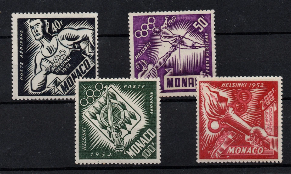 Juego Mónaco 1953 Helsinki Juegos Olímpicos MNH C36-C39 WS35934 Foto 1 de 1