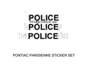 DINKY TOYS POLICE  DECAL SET  PARISIENNE