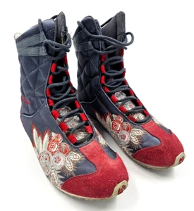 Acupuncture London Embroidered Foral Shoes Sneakers Womens Size 5 US - Picture 1 of 13