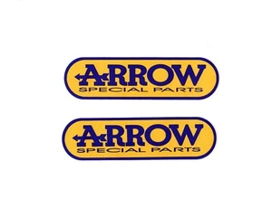Vintage Sticker Set Of 2 Arrow Exhaust Vinyl Motorcycle Superbike MotoGP - Picture 1 of 1