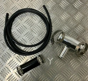 63mm 2 1/2" Dump Valve Fitting Kit Alloy T-Piece 25mm Spout BOV BLACK Silicone - Picture 1 of 5