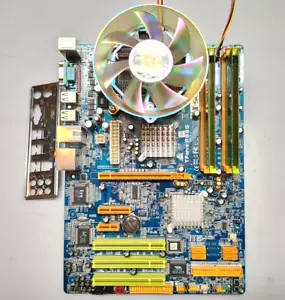 GOOD Biostar TForce P965 Intel Core2 Duo E6600 2.4 GHz 2GB Motherboard TESTED - Picture 1 of 17