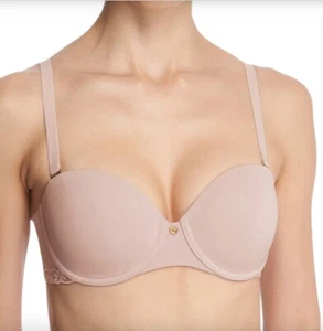 NEW NWT Natori Pure Luxe Convertible Bra Blush Pink PK180 32DDD Strapless X Back - Picture 1 of 7