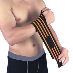 Men Bandage Sports Stretch Wrist Band Training Running Fitness Brace Wristband - Picture 1 of 16