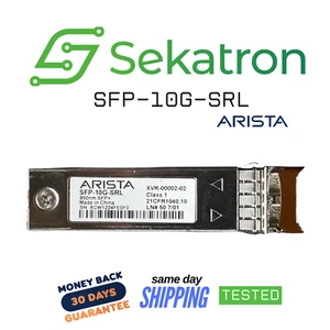 ♻️ Arista SFP-10G-SRL 10GBASE-SR SFP+ 850 nm 300 m MMF Optical Transceiver⚡ - Picture 1 of 2