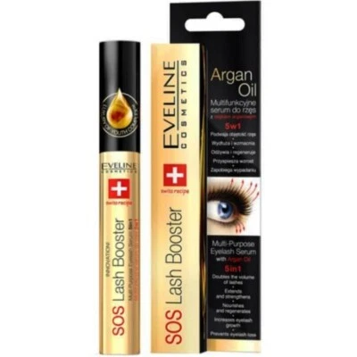 Eveline SOS Lash Booster Multi-Purpose Eyelash Serum with Argan Oil 5 in 1 - Image 1 of 3