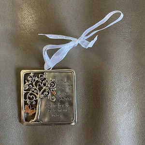 METAL PLAQUE CHRISTMAS TREE ORNAMENT INSPIRATION GROW UP MESSAGE - Picture 1 of 4