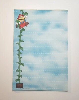 Vtg RARE 1989 Super Mario Bros. 2 Jumping Turnip Nintendo Memo Notepad RARE 80s! - Image 1 of 2