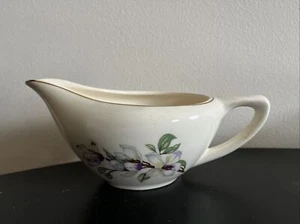 Barca vintage in ghiaia con finiture in oro, design floreale viola cottagecore molto bella! - Foto 1 di 5