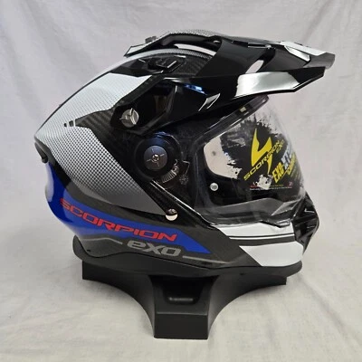 Scorpion EXO XT9000 Carbon Trailhead Dual Sport Helmet White Small Foto 1 de 4