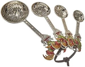Ganz 4-Piece Zinc Alloy Measuring Spoons Set for Kitchens, Rooster - Picture 1 of 1