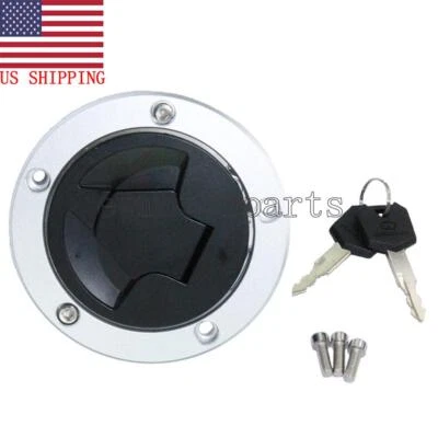 Fuel Gas Cap Cover Lock Set For Kawasaki Ninja ZX-6R ZX600 ZX636 ZX6R 2007-2015 Foto 1 de 4