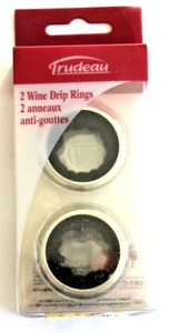 2 x Stainless Steel Wine Drip Rings By Trudeau - Picture 1 of 2