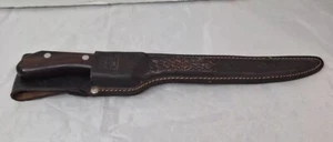 Maxam Japan Made King Fisher Fishing Fish Fillet Knife USA Leather Sheath - Picture 1 of 10