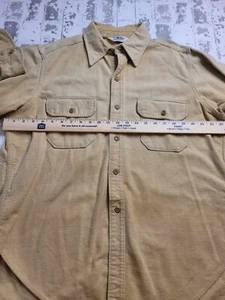 2377 Woolrich Yellow Men's LS Flannel Button Down Size XL - Picture 1 of 7
