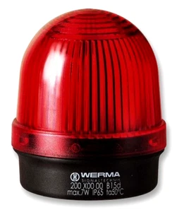BALIZA WERMA 20010000, MONTAJE BASE, 12-240V, ROJO - Imagen 1 de 2