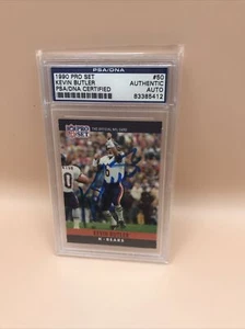 1990 Pro Set Kevin Butler Autograph Auto #50 PSA DNA Auto Authentic - Picture 1 of 2