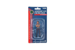 Car Meet 3 1:24 American Diorama 76432 Figure 7 Gray Black Lady Female 3" - Picture 1 of 2
