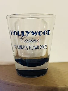 Hollywood Casino Shot Glass Charlestown Races West Virginia blu colorato - Foto 1 di 9